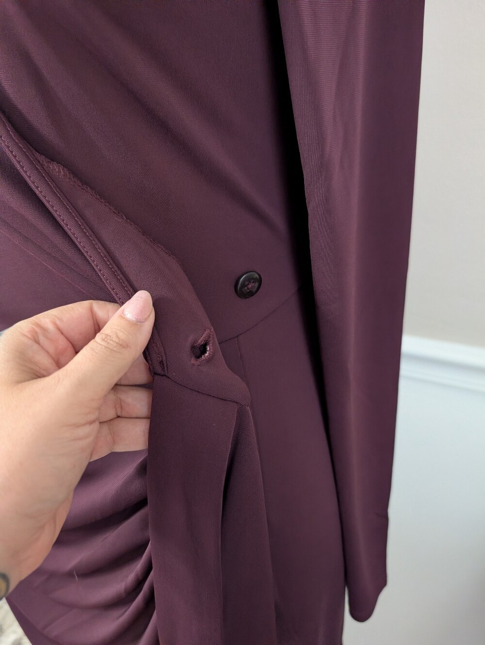 Purple True Wrap Dress Size XL - Picture 3 of 7
